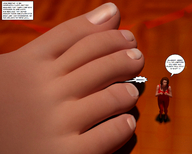 giantess jessica alien soles victoria story shrunken_people jessi_and_vicky under_foot tiny_mk digital_render