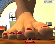 giantess jessica alien soles victoria story shrunken_people jessi_and_vicky under_foot tiny_mk digital_render
