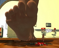 giantess jessica alien soles victoria story shrunken_people jessi_and_vicky under_foot tiny_mk digital_render