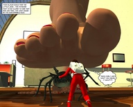giantess jessica alien soles victoria story shrunken_people jessi_and_vicky under_foot spider tiny_mk digital_render
