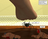 giantess jessica alien soles victoria story shrunken_people jessi_and_vicky under_foot spider tiny_mk digital_render