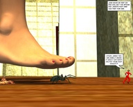 giantess jessica alien soles victoria story shrunken_people jessi_and_vicky under_foot spider tiny_mk digital_render