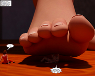 giantess jessica soles aliens victoria story shrunken_people jessi_and_vicky under_foot tiny_mk digital_render