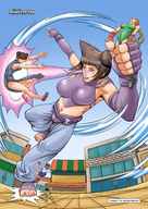 giantess size_difference handheld street_fighter giantessfan juri_han