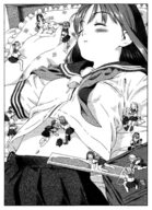 drawing female giantess sleeping monochrome uniform shrunken_people women servicing_her