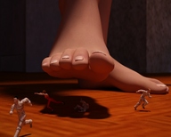 breasts crush alien barefoot blood shrunken_people cruel ufo between_fingers tiny_mk jessica_and_victoria spacecraft