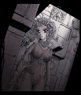 drawing giantess karbo mecha robot anime shrunken_men