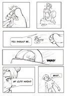 drawing giantess monochrome barefoot soles domination insole in_shoe tenten shrunken_men entrapment under_foot smushedboy tentens_insole naruto_(series)
