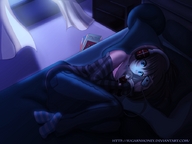 drawing gentle color handheld anime clean shrunken_person night sugarnhoney