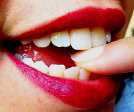 collage micro vore mouth teeth finger red_lips