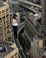 giantess collage city clothed buildings brunette walking jr streets tattoo between_buildings