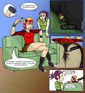 drawing panties comic color clothed butt_crush boots shrunken_man