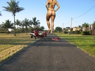 giantess crush collage swimsuit barefoot blood gore unknown_artist cruel houses road behind_view jaime_koeppe car_crush