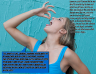 giantess vore shrunken magic photograph captions held_upside_down