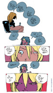drawing giantess blonde comic mamabliss color shrunken_man