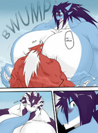 breasts drawing female growth macro dragoness dragon color giant massive dnapalmhead bliss ryakira amelia
