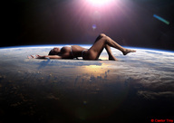 giantess collage earth giga space swimsuit planet lying_down horizon castor_troy