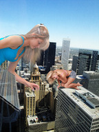 collage size_difference city blonde wonderslug hand reaching giantesses skyscrapers adrianna_daniels jenni_czech rooftop giant_spiders spiders
