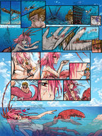 drawing vore color tongue handheld ocean shrunken_men caught boats prey lobster_giantess