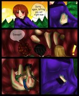drawing giantess vore sleeping comic color shrunken_people swallowed stomach_view throat_view