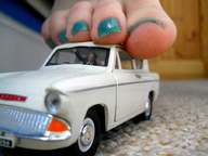 collage barefoot shrunken_men pedicure artisticfeet inside_car giantess_toes imminent_crush green_nails