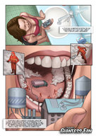 drawing comic color story shrunken_slaves giantessfan cleaning_crew cleaning_teeth cleaning_mouth