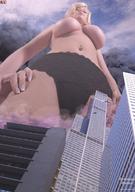 breasts giantess collage nude panties city mega helicopter low_angle point_of_view looking_at_viewer