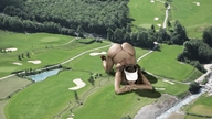 collage mega butt high_heels brunette kneeling grass cap golf_course xcalibur micro_golfers