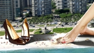 crush collage beach high_heels buildings blood gore close_up sand cruel people vehicles under_foot pedicure giantess_feet xcalibur