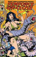 comic black_hair swimsuit tara garganta cover_page femforce giant_tara knives