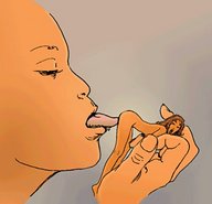 drawing color giant licking handheld shrunken_woman oral_sex