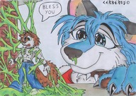 drawing furry color cerberus panels snot