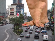 collage city traffic buildings unknown_artist streets vehicles dark_skin pedicure las_vegas giantess_feet