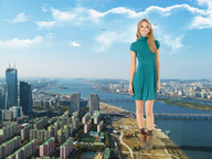collage city mega blonde bridge destruction helicopter socks wonderslug dress boots skyscraper river clouds sky jennifer_lawrence