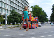 giantess collage city blonde high_heels legs bus streets tolik looking_at_viewer meet_madden