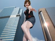 giantess collage clothed low_angle shrunken_men skyscraper sky cf point_of_view looking_at_viewer