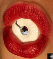 collage vore mouth lips shrunken_men shrunken_man entrapment lipstick life_saver
