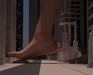 breasts crush city barefoot vehicles jessi_and_vicky under_foot jessi tiny_mk downward_angle chapter_7 digital_render