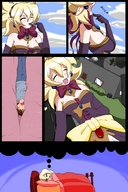 drawing giantess vore color lying_down shrunken_men dreaming swallowed sky bedroom throat_view