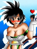 drawing giantess blushing color handheld cleavage gloves dragon_ball looking_at_viewer shrunken_character sseanboy23 wladyb91 sajren91