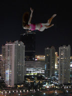 giantess panties city long_hair bra buildings brunette underwear jr falling streets skyscrapers night athletic lights sports_bra