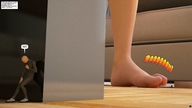 crush barefoot shrunken_men under_foot between_fingers licking_lips darkangle989 tiny_mk angles_playground looking_at_tiny digital_render