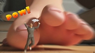 crush barefoot shrunken_men under_foot between_fingers licking_lips darkangle989 tiny_mk angles_playground looking_at_tiny digital_render