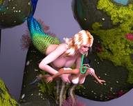 breasts size_difference blonde fantasy mermaid underwater caught snorkeler digital_render barry_james