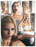 collage blonde comic face close_up hand_crush bobbob winzling jenni_czech bugunderherfeet cal