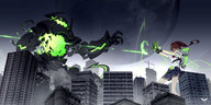 drawing giantess city color robot destruction buildings brunette uniform fighting lasers wayjilam