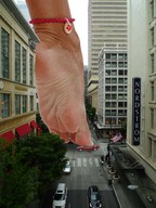 collage soles unknown_artist streets toe_crush ankle_bracelet between_buildings giantess_feet crushed_car