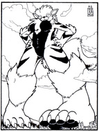 giantess pokemon mega paws arcanine