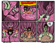 drawing vore tongue mouth saliva shrunken_woman swallowed stomach_acid stomach_view