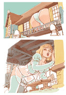 drawing growth giantess panties blonde color butt indoors outgrowing_space alice_in_wonderland outgrowing_room joel27 alice